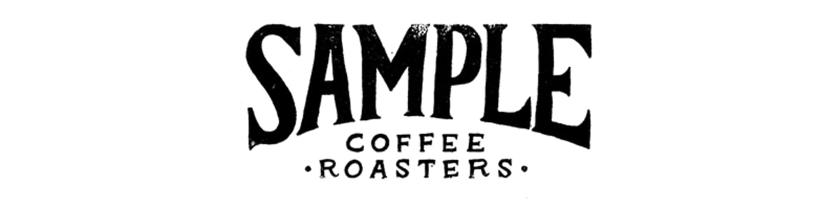 Second Sample Coffee logo as grunge stamp