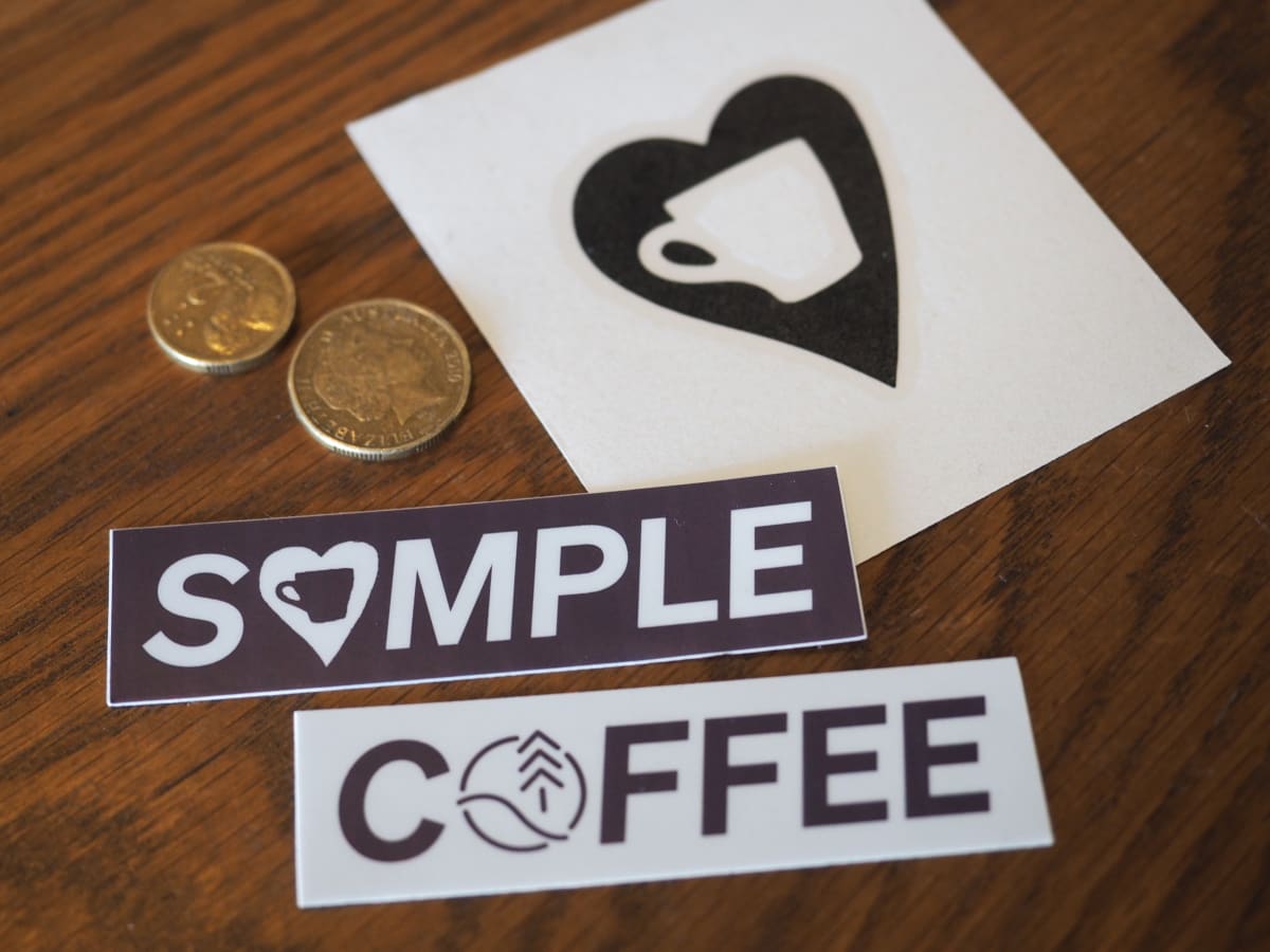 Sample Coffee Sticker Set - Merchandising