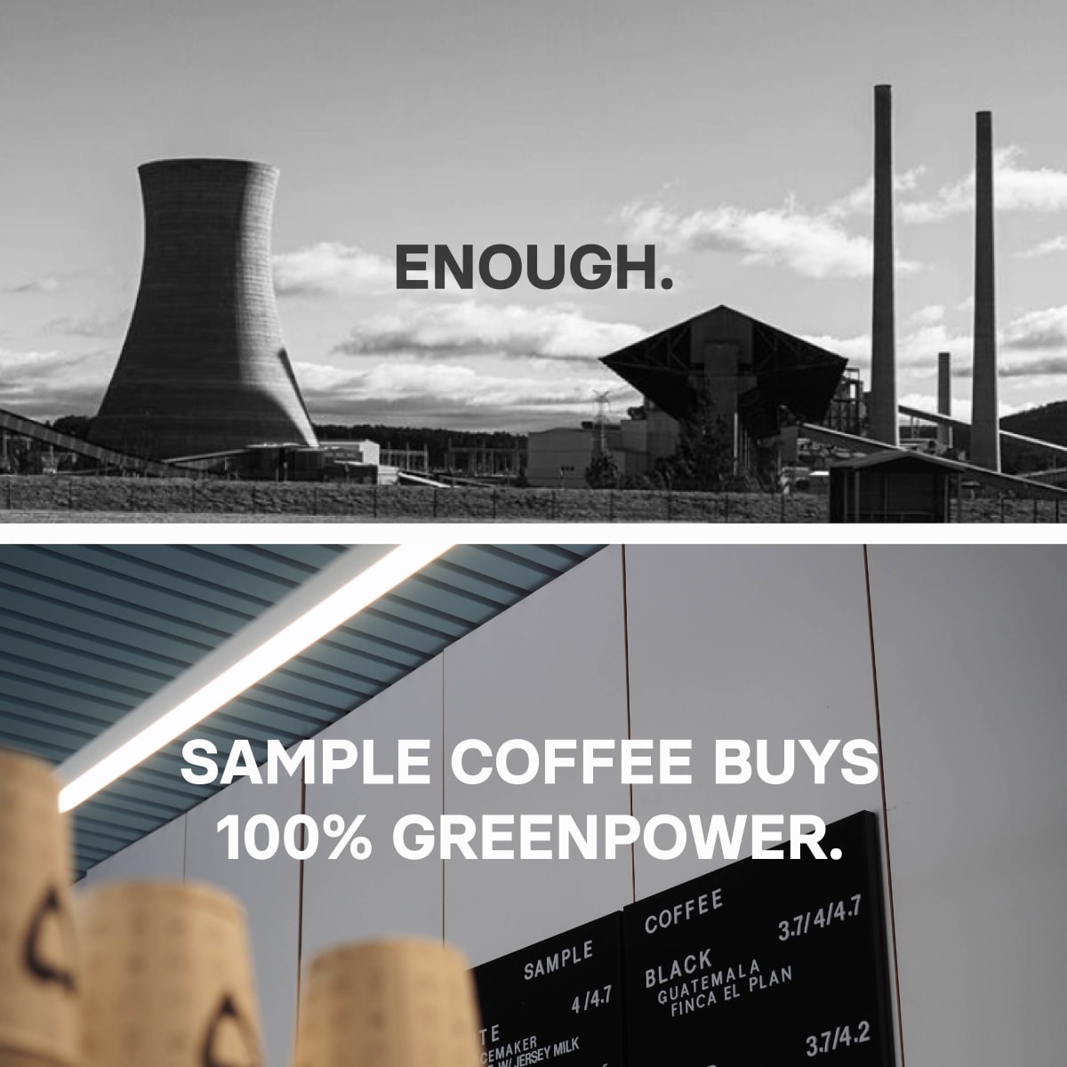 Sample Coffee buys renewable energy for their roastery and cafes